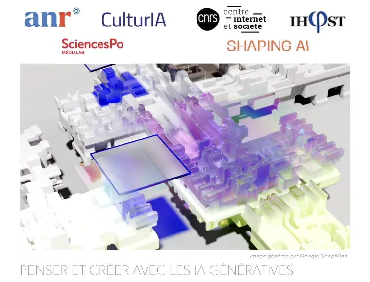 Affiche du colloque "penser et créer avec les IA génératives"