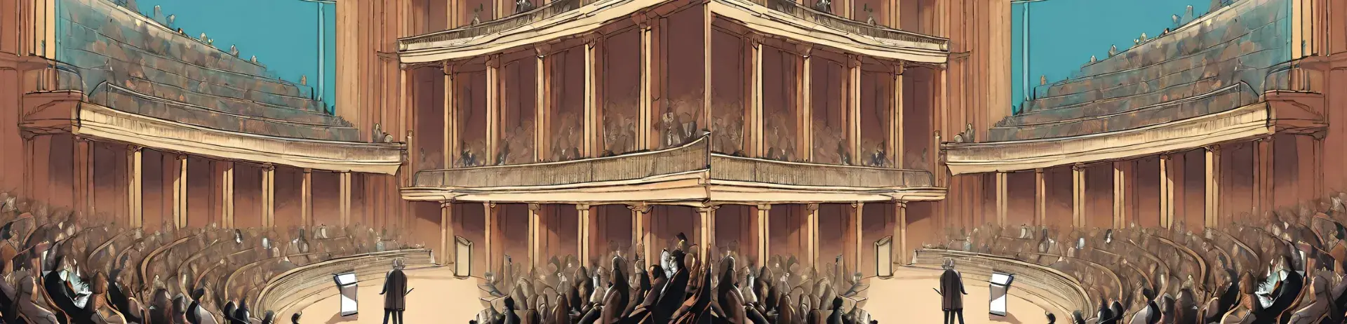 Amphithéâtre avec un conférencier