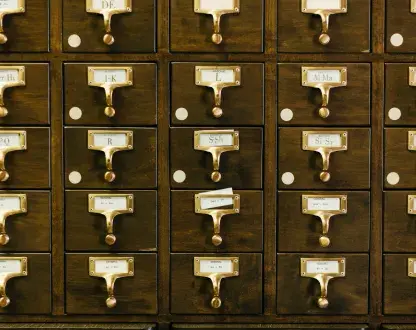 Meuble fiches bibliothèque