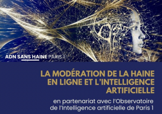 Affiche de la conférence "La modération de la haine en ligne et l'IA"