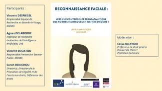 Affiche du webinaire du 19 janvier sur la reconnaissance faciale