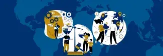 Affiche de la conférence du 21 avril : IA et droits fondamentaux : regards transatlantiques