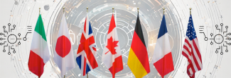 Drapeaux des pays composant le G7